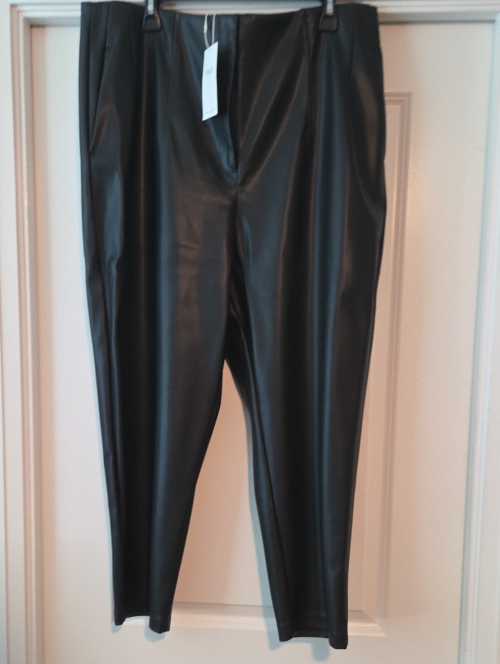 Marks & Spencer Black Faux Leather High-Waist Leggings